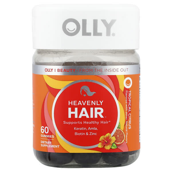 OLLY, Heavenly Hair, 트로피칼 시트러스, 구미젤리 60개