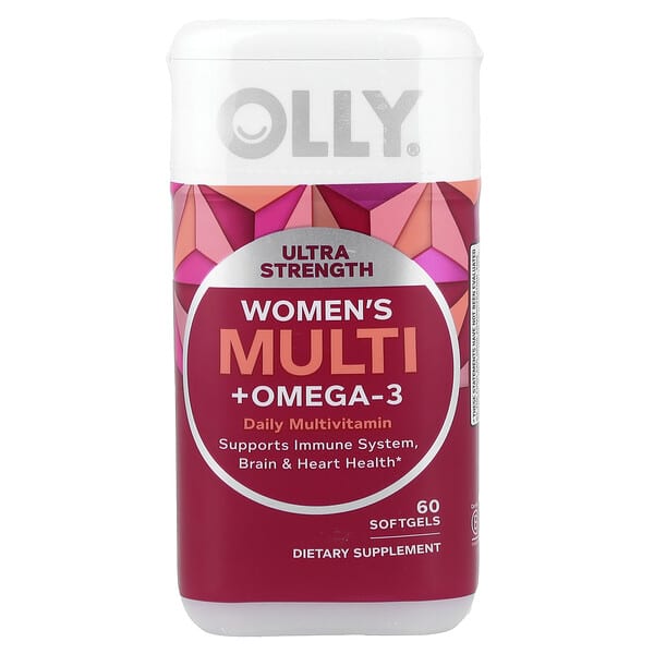 OLLY, Women's Multi + Omega-3, 60 Softgels