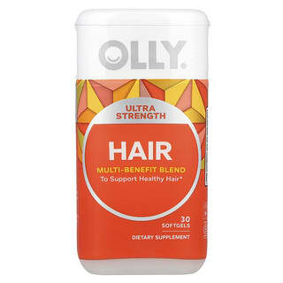 OLLY, Cheveux, Mélange multi-bénéfices, 30 capsules à enveloppe molle