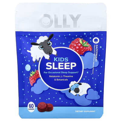 OLLY, Children's Sleep Gummies, Razzzberry, 60 Gummies