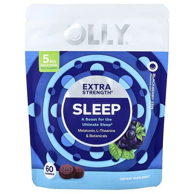 OLLY, Sleep Aid Gummies, Blackberry Flavor, 60 Gummies