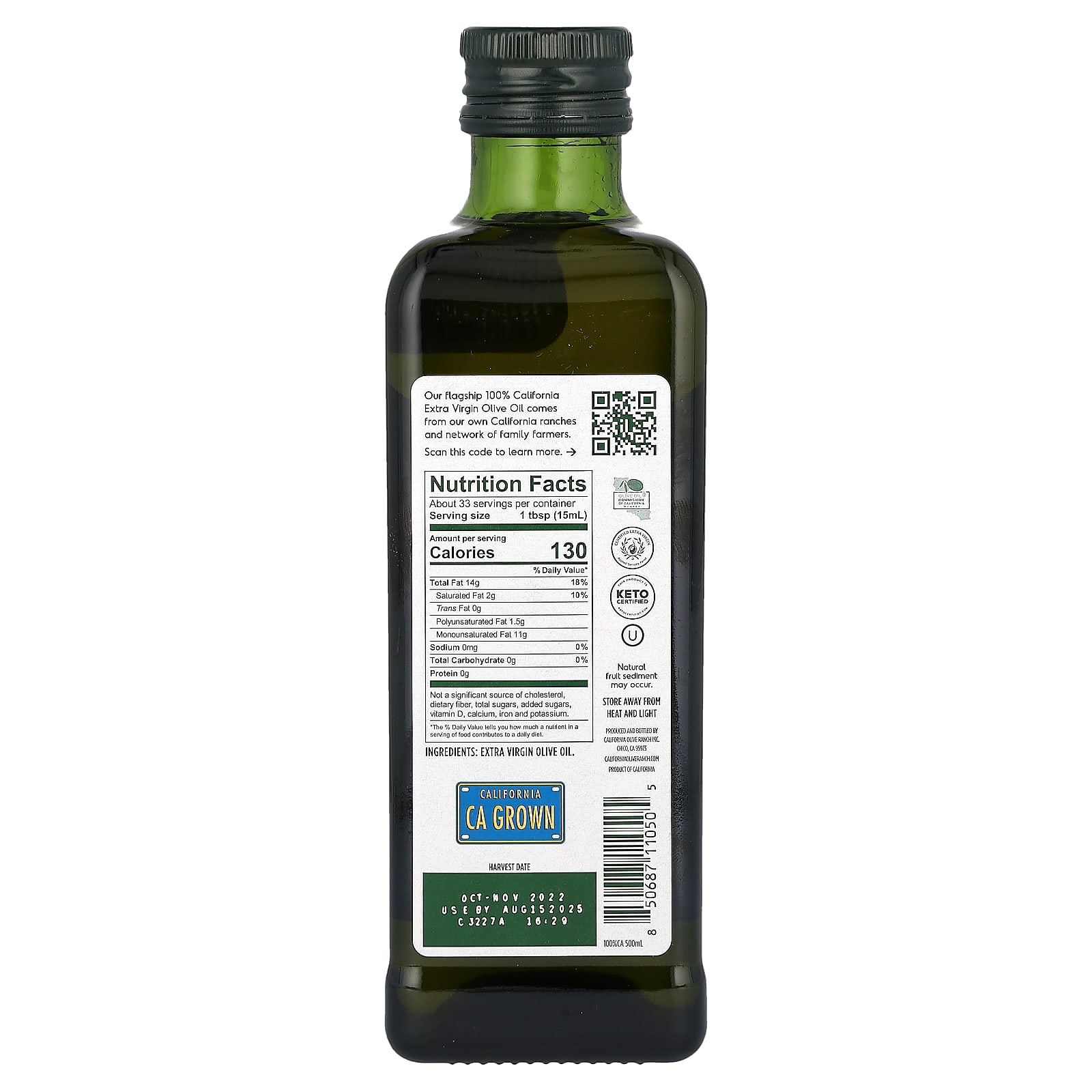 California Olive Ranch, 100% California, Extra Virgin Olive Oil, Rich ...