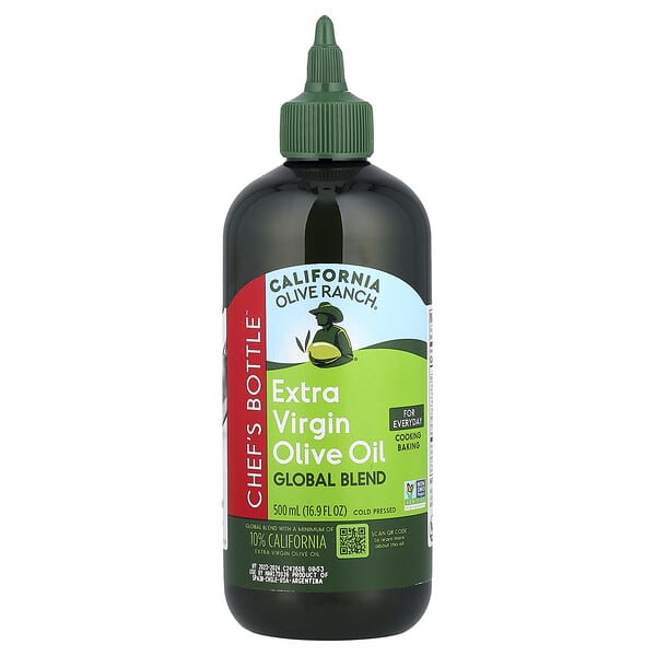 California Olive Ranch, Chef's Bottle™，高級初榨橄欖油，多面混合物，16.9 液量盎司（500 毫升）