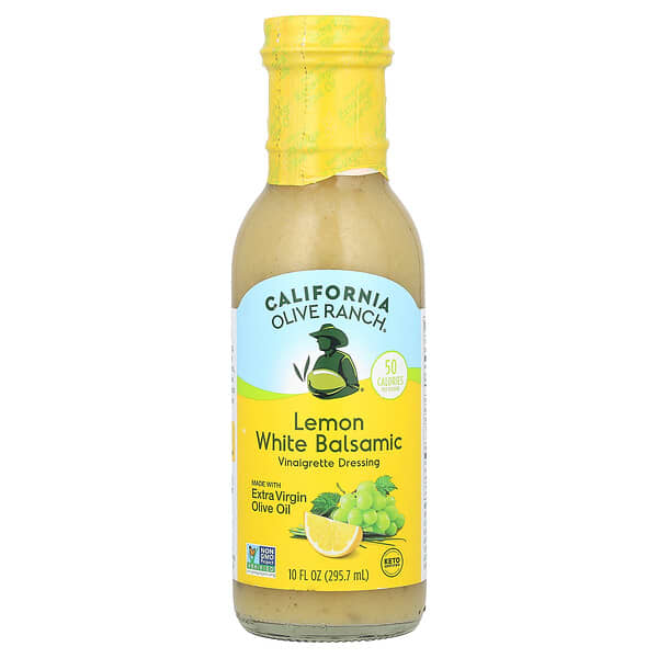 California Olive Ranch, Lemon White Balsamic Vinaigrette Dressing, 10 fl oz (295.7 ml)