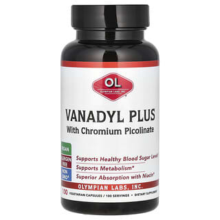 Olympian Labs, Vanadyl Plus with Chromium Picolinate, 100 Vegetarian Capsules
