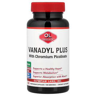 Olympian Labs, Vanadyl+ avec picolinate de chrome, 100 capsules