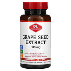 Olympian Labs, Grape Seed Extract, 200 mg, 100 Cápsulas Vegetarianas