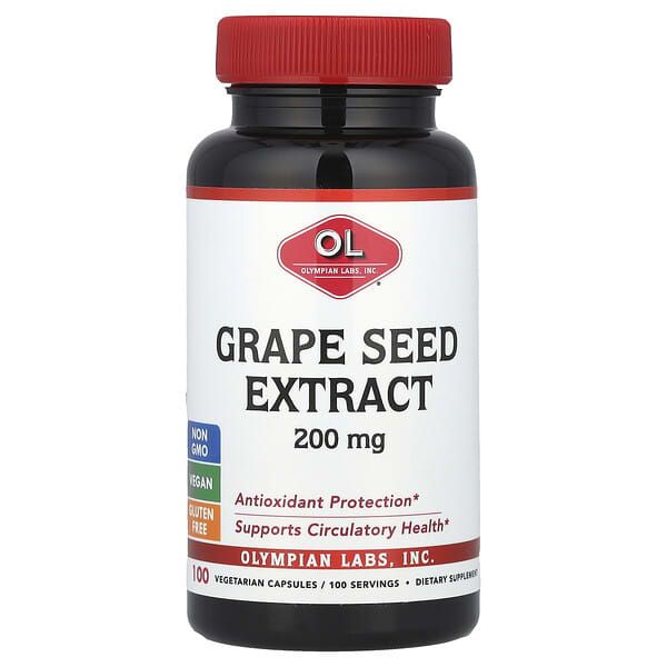 Grape Seed Extract, 200 mg, 100 Vegetarian Capsules