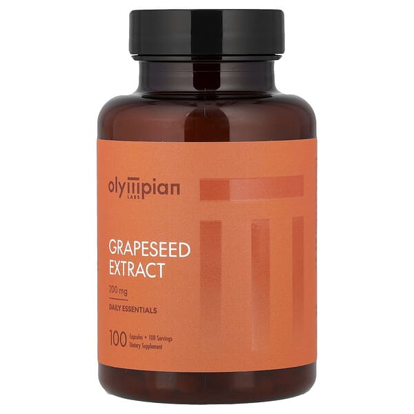 Olympian Labs, 포도씨 추출물, 200mg, 캡슐 100정