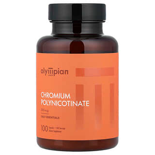 Olympian Labs, Хром полиникотинат, 200 mcg, 100 вегетариански капсули