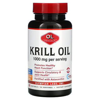 Olympian Labs, Aceite de Krill, 1000 mg, 60 Cápsulas Gelificadas