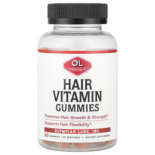 Olympian Labs, Gomitas con vitaminas para el cabello, 60 gomitas