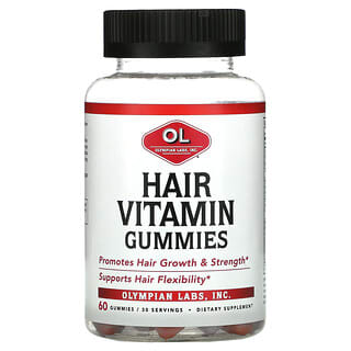 Olympian Labs, Gomitas con vitaminas para el cabello, 60 gomitas