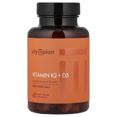 Olympian Labs, Vitamin K2 + D3, 60 Capsules
