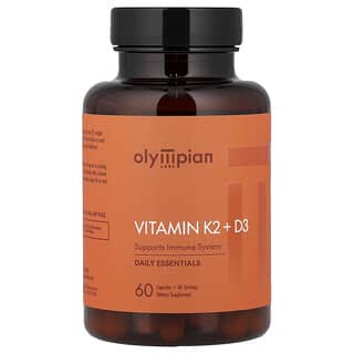 Olympian Labs, Witamina K2 + D3, 60 kapsułek