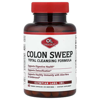 Olympian Labs, Zametání tlustého střeva, Total Cleansing Formula, 60 rostlinných kapslí