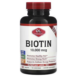 Olympian Labs, Biotina, 10.000 mcg, 120 comprimidos