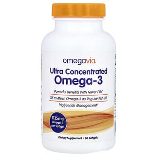 OmegaVia, Omega-3 ultra concentrat, 1.135 mg, 60 capsule moi