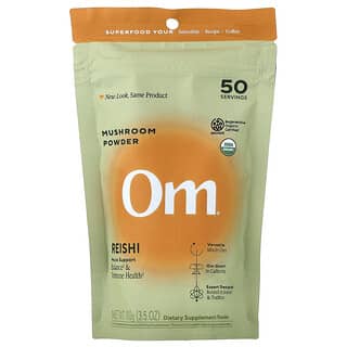 Om Mushrooms, Reishi, Hongo 100% orgánico certificado en polvo, 100 g (3,5 oz)