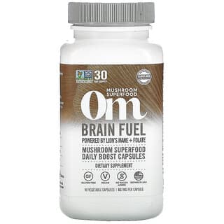Om Mushrooms, Brain Fuel, 667 mg, 90 cápsulas vegetales