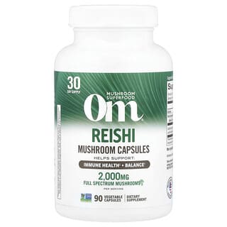 Om Mushrooms, Reishi, 90 cápsulas vegetales (666 mg por cápsula)