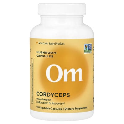 Om Mushrooms, Cordyceps, 90 Veg Capsules (0.66 g per Capsule)