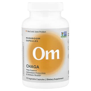 Om Mushrooms, Chaga, 90 vegetabilske kapsler (666 mg pr. kapsel)