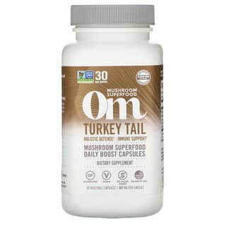 Om Mushrooms, Траметес разноцветный, 667 мг, 90 вегетарианских капсул