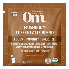 Om Mushrooms, Mistura de Cogumelos com Café com Leite, 10 Pacotes, 8 g (0,28 oz) Cada