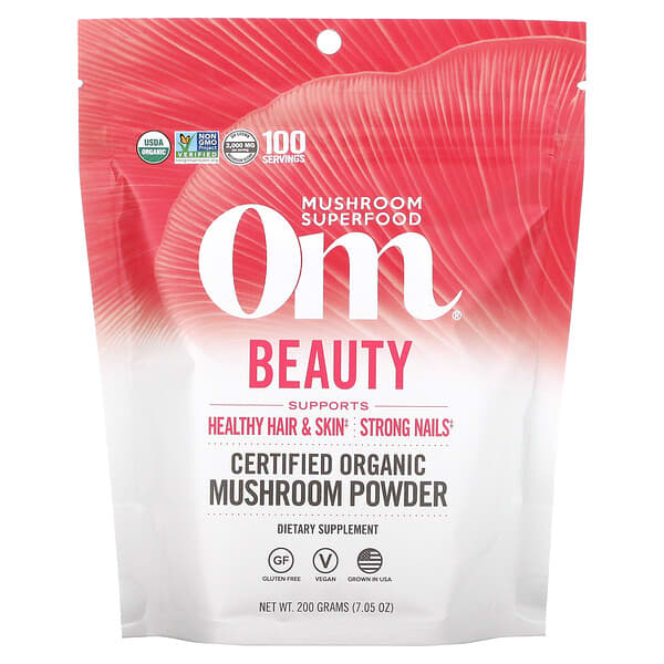 Om Mushrooms‏, Certified Organic Mushroom Powder, Beauty, 7.05 oz (200 g)