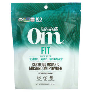 Om Mushrooms, Fit, Hongos orgánicos certificados en polvo para estar en forma, 200 g (7,05 oz) 