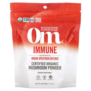 Om Mushrooms‏, Certified Organic Mushroom Powder, Immune, 7.05 oz (200 g)
