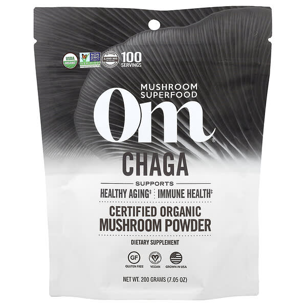 Certified Organic Mushroom Powder, Chaga, 7.05 oz (200 g)