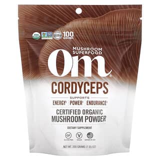 Om Mushrooms, кордицепс, сертифицированный органический грибной порошок, 200 г (7,05 унции)