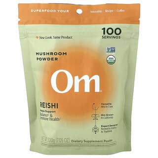 Om Mushrooms, 蘑菇粉，靈芝，7.05 盎司（200 克）