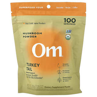 Om Mushrooms, Cola de pavo, Hongos en polvo, 200 g (7,05 oz)