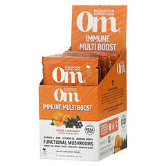 Om Mushrooms, 復合機體抵抗加強劑，橙子和接骨木果汁混合飲品，10 包，每包 0.53 盎司（15 克）