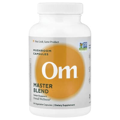Om Mushrooms, Master Blend Mushroom Capsules, 84 Veg Capsules
