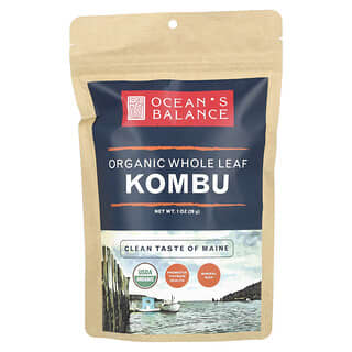 Ocean's Balance, Organic Whole Leaf Kombu , 1 oz (28 g)