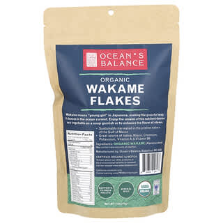 Ocean's Balance, Hojuelas de wakame orgánico`` 113 mg (4 oz)