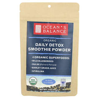 Ocean's Balance, Batido desintoxicante orgánico diario en polvo, 113 g (4 oz)