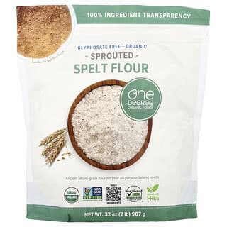 One Degree Organic Foods‏, دقيق الحنطة المورق ، 32 أونصة (907 جم)