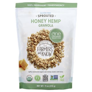 One Degree Organic Foods, Sprouted Honey Hemp Granola, 11 oz (312 g)