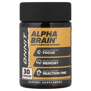 Onnit, Alpha Brain®, підтримка когнітивних функцій, 30 капсул