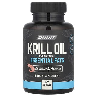 Onnit, Aceite de kril, Grasas esenciales, 60 cápsulas blandas