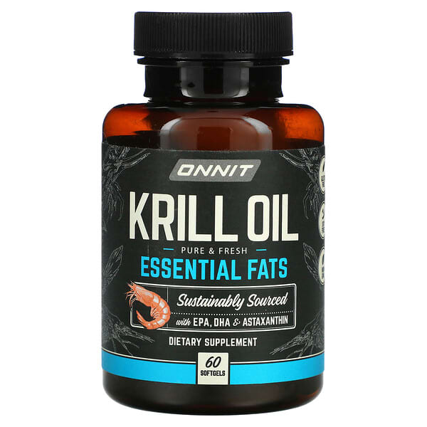 Onnit, Krill Oil, Essential Fats, 60 Softgels