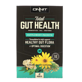 Onnit, Total Gut Health، أكياس مكمل غذائي، 15 كيس
