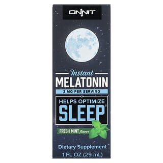 Onnit, Instant Melatonin, Fresh Mint, 3 mg, 1 fl oz (29 ml)