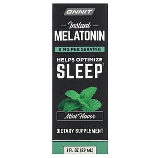 Onnit, Instant Melatonin, Mint, 3 mg, 1 fl oz (29 ml)