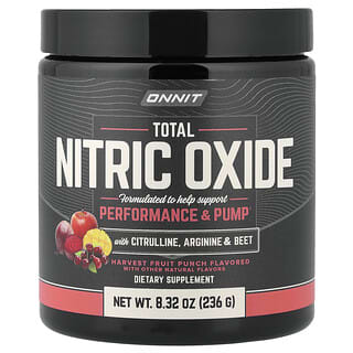 Onnit, Totale stikstofoxide, met citrulline, arginine en biet, oogstfruit, 8,32 oz (236 g)
